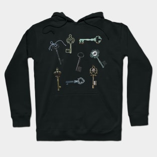 Vintage Keys Steampunk Theme Hoodie